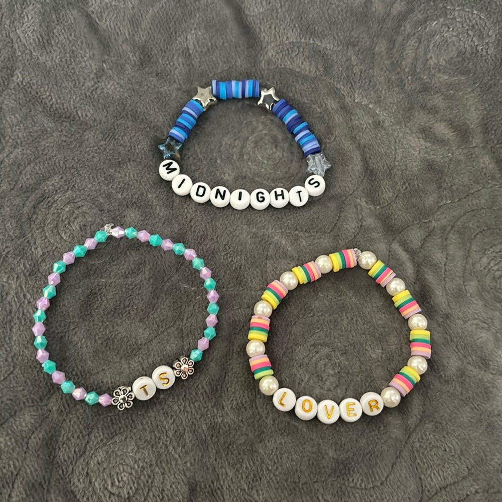 Taylor Swift friendship bracelets kids lot of 3 Midnights, Lover